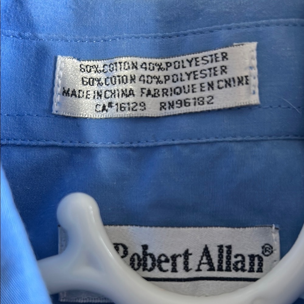 Boys Tailored Cerulean Blue Button Down Dress Shirt Classic Long Sleeve - Picture 4 of 6